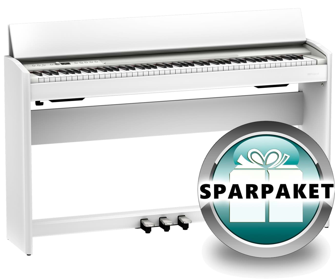 Roland F-701 WH Digitalpiano Weiß Matt - Sparpaket